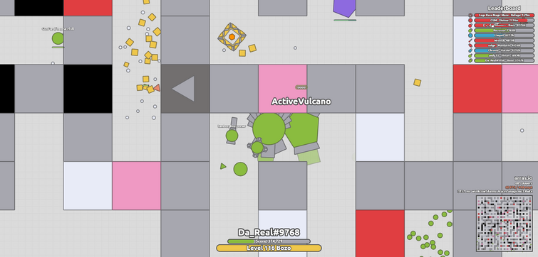 So I added the Woomy Arras.IO elite bosses to Scenexe.IO (Codes