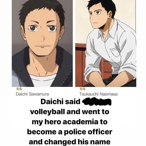 Y All Why Does Detective Tsukauchi Look Like Daichi From Haikyuu Fandom