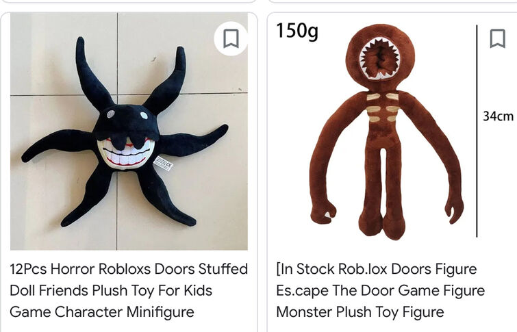 New Horror Robloxs Doors Roblox Plushie Screech Rush Stuffed Doll Ambush Halt  Eyes Plush Doll Seek Figure Plushies Friends Plush Toy For Kids Game