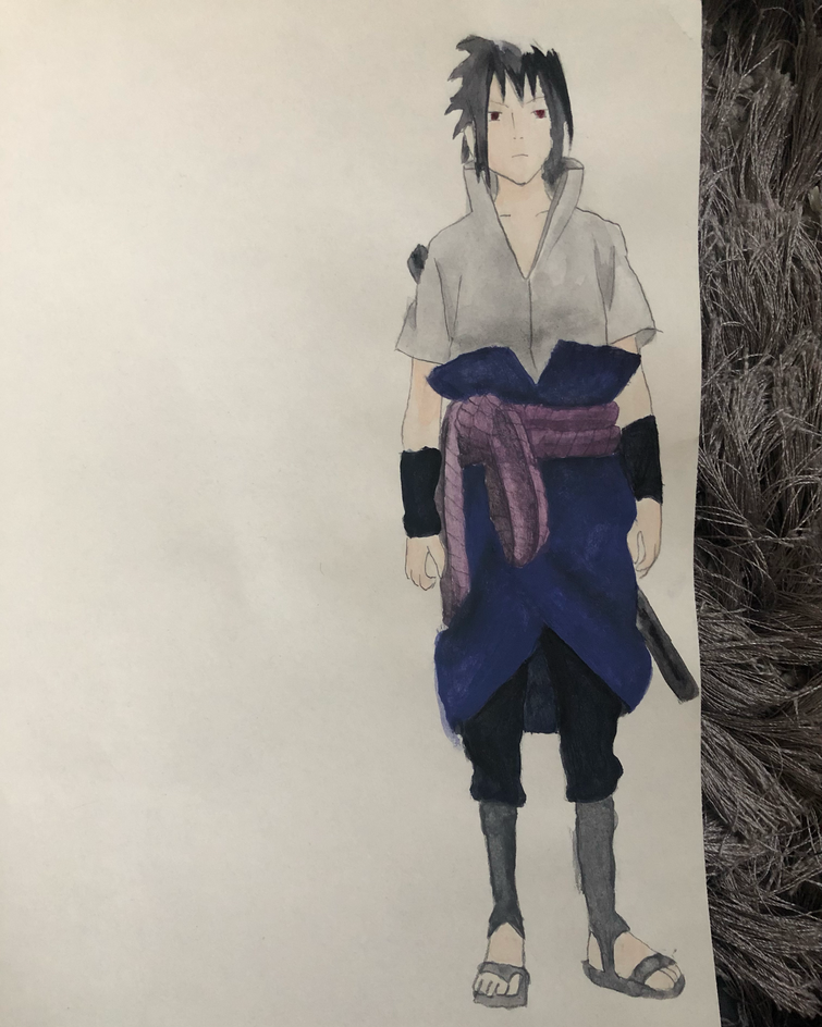 Here S A Painting I Made Of Sasuke Fandom