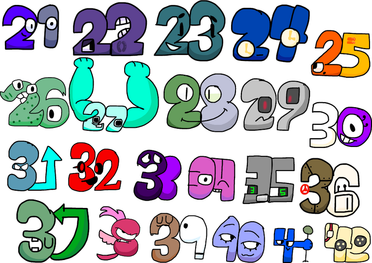 My Number Lore but with no faces (1-9) : r/alphabetfriends
