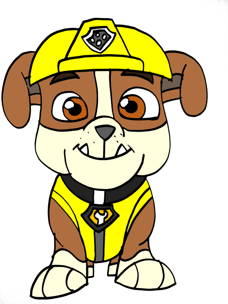 How to Draw Rubble, Paw Patrol