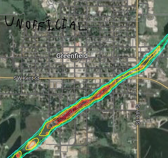 My Greenfield EF4+ damage map. Fandom