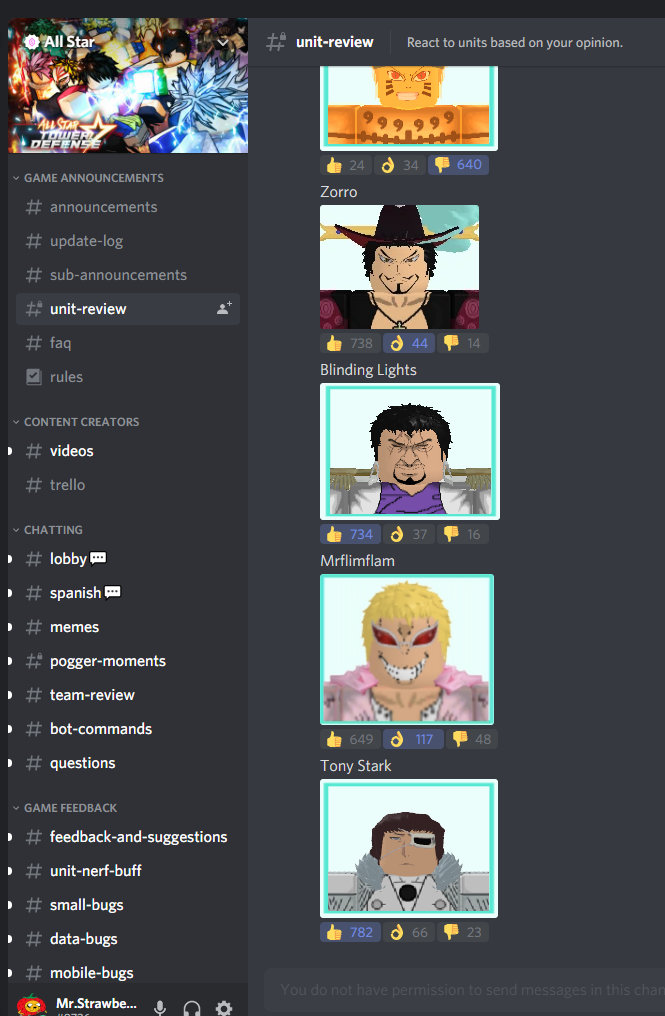 The current state of astd discord