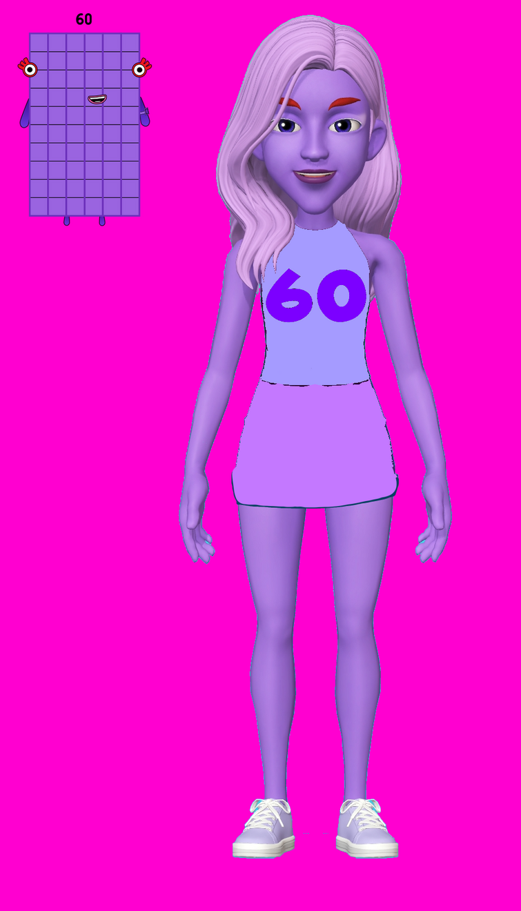 Numberblock 60 human with skirt | Fandom