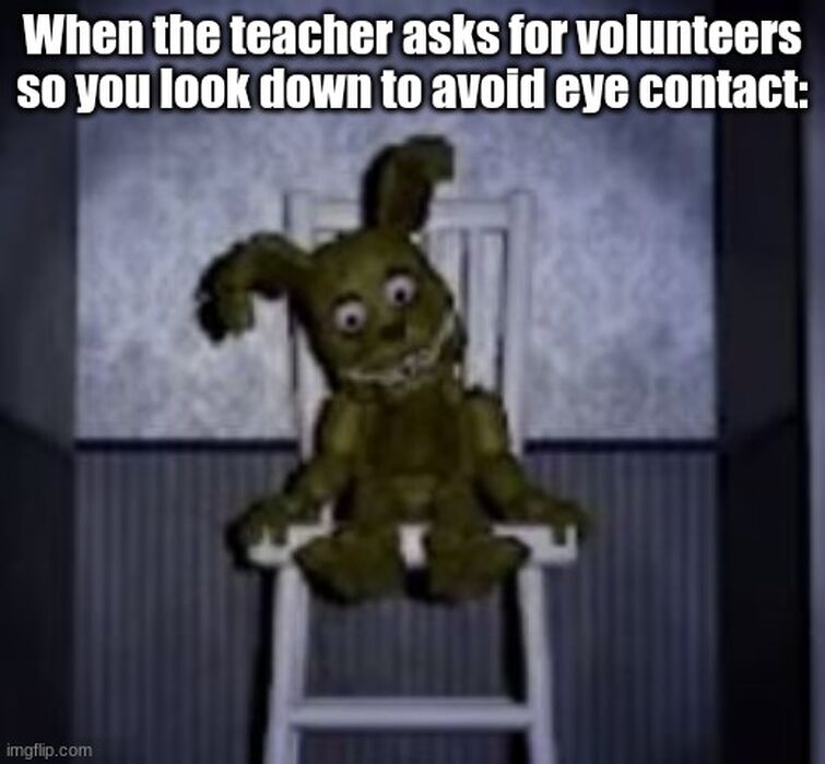 When you get a Fnaf human on a quiz - Imgflip