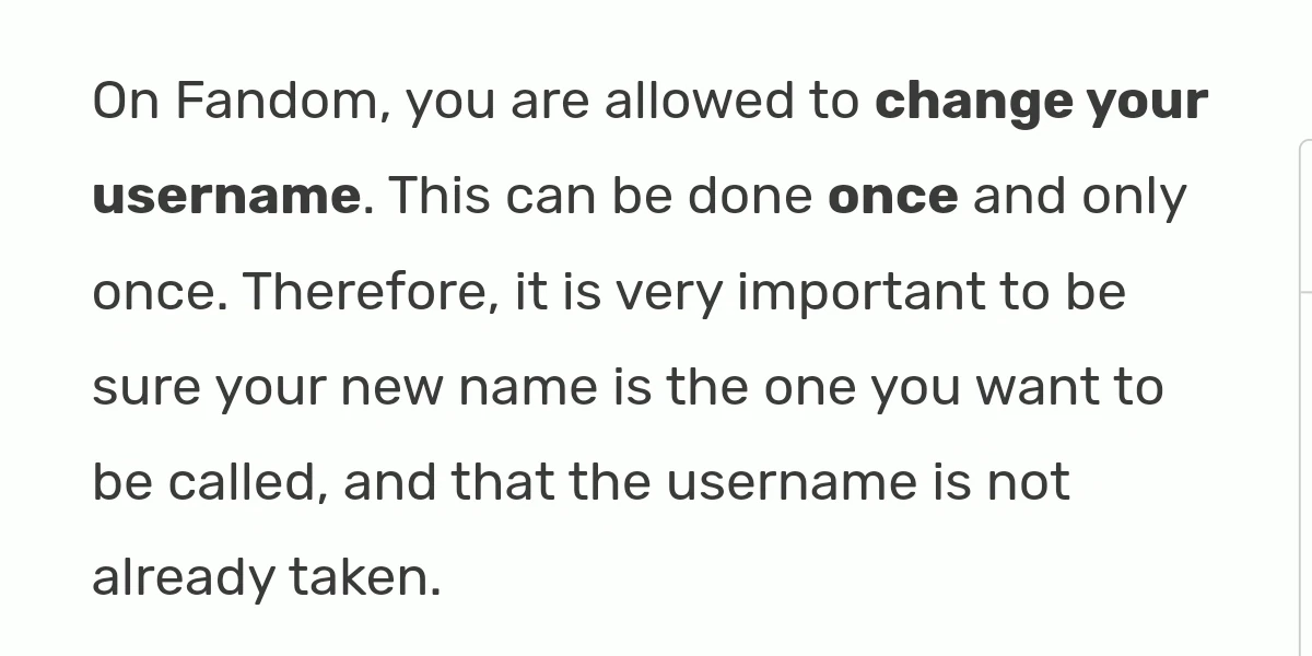 If you want to change your username | Fandom