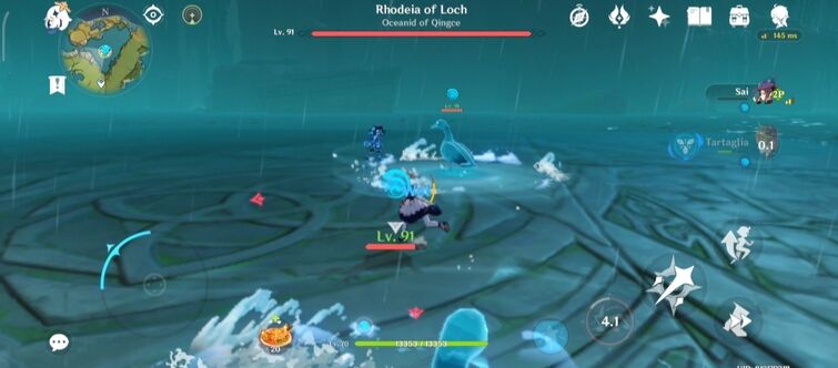 Me And My Friend Fighting Oceanid With The Most Efficient Team Against It Fandom
