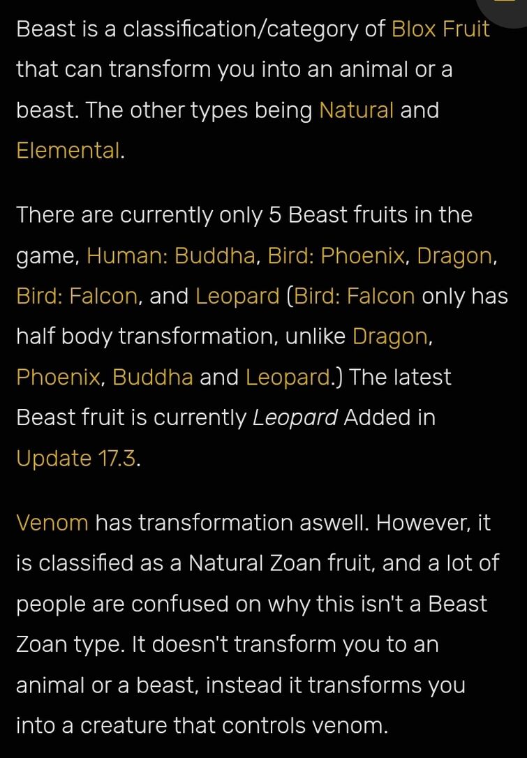 Is venom a logia type in blox fruits?