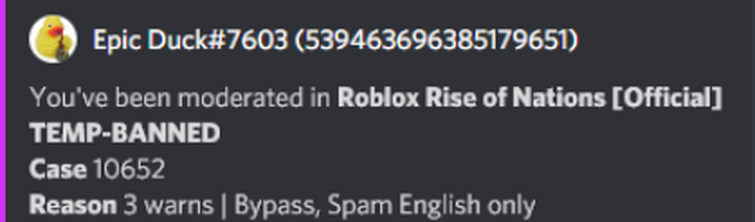 How Do I Ban Appeal On Ron Discord Server Fandom - getting banned for spamming roblox