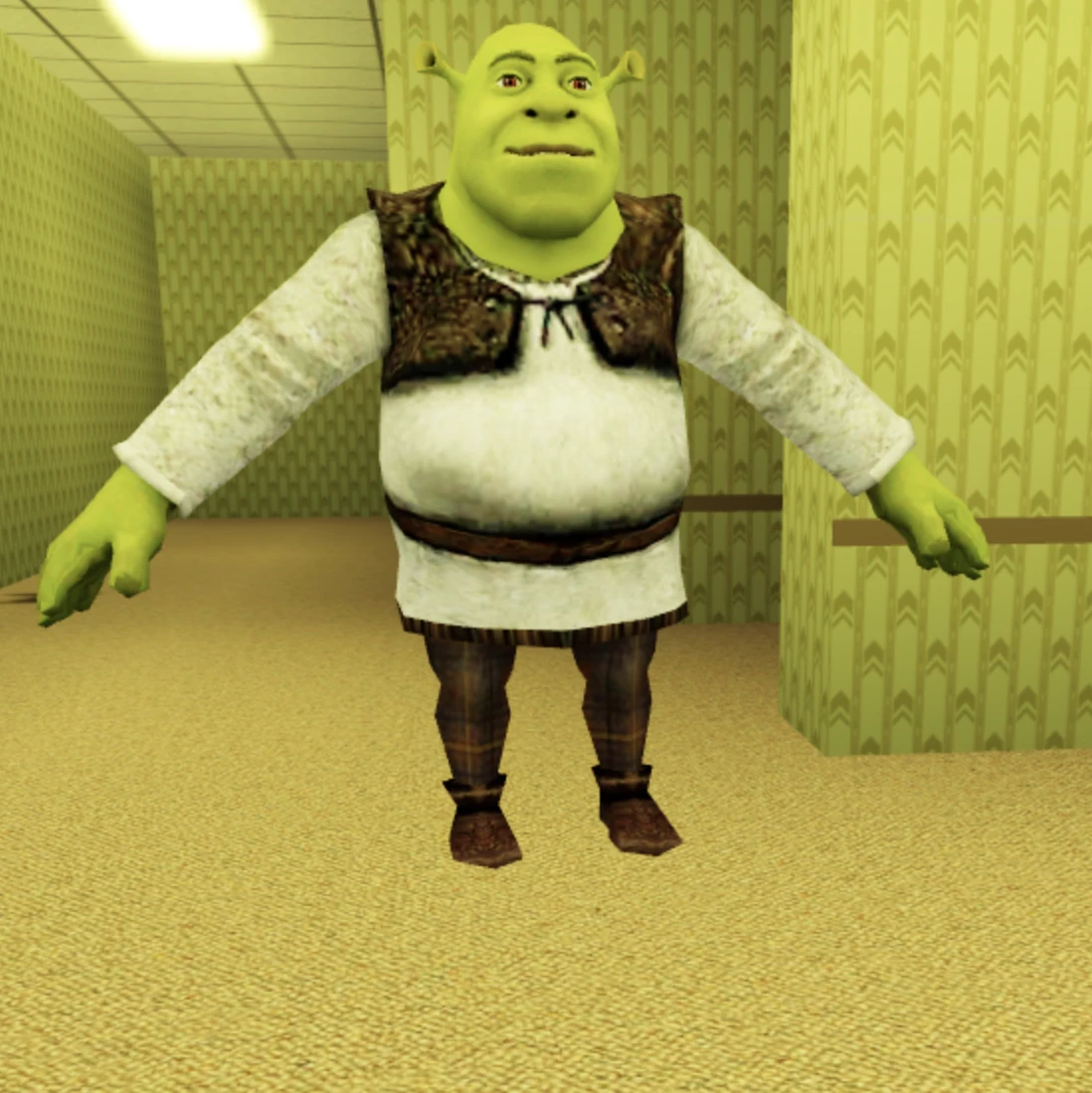 Oh hell naw shrek is in the backrooms now Fandom