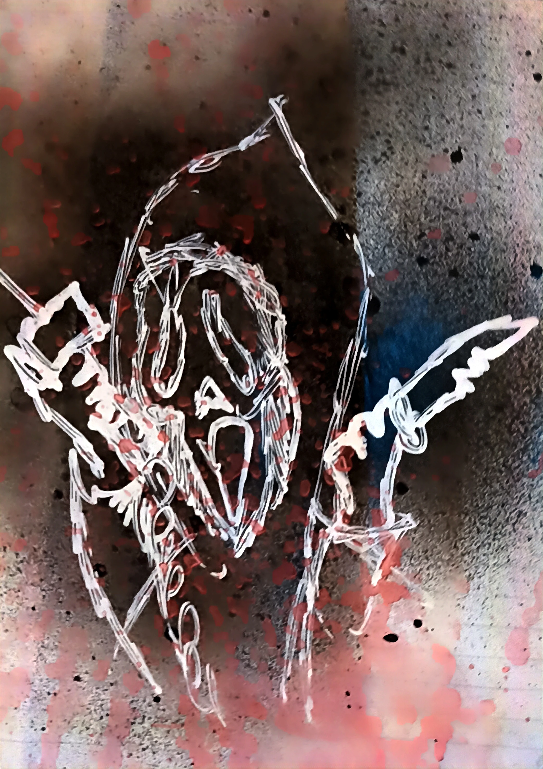 Spray paint+ less than one dollar paint+ correction pen+ doo doo head ...