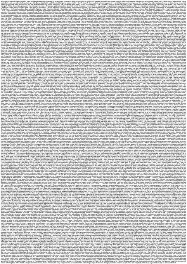 The whole Bee movie script | Fandom