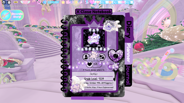 Diary Planner, Royale High Wiki