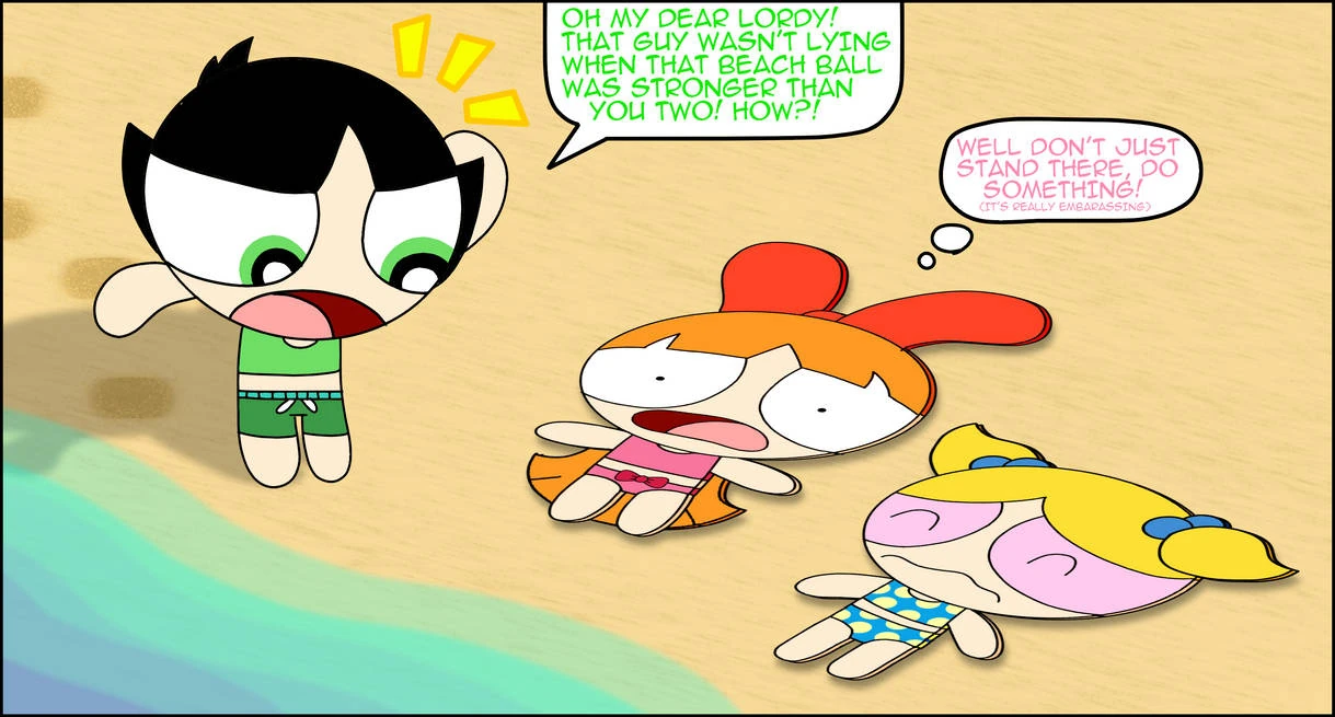 Blossom n' Bubbles (flattened) at the Beach Fandom