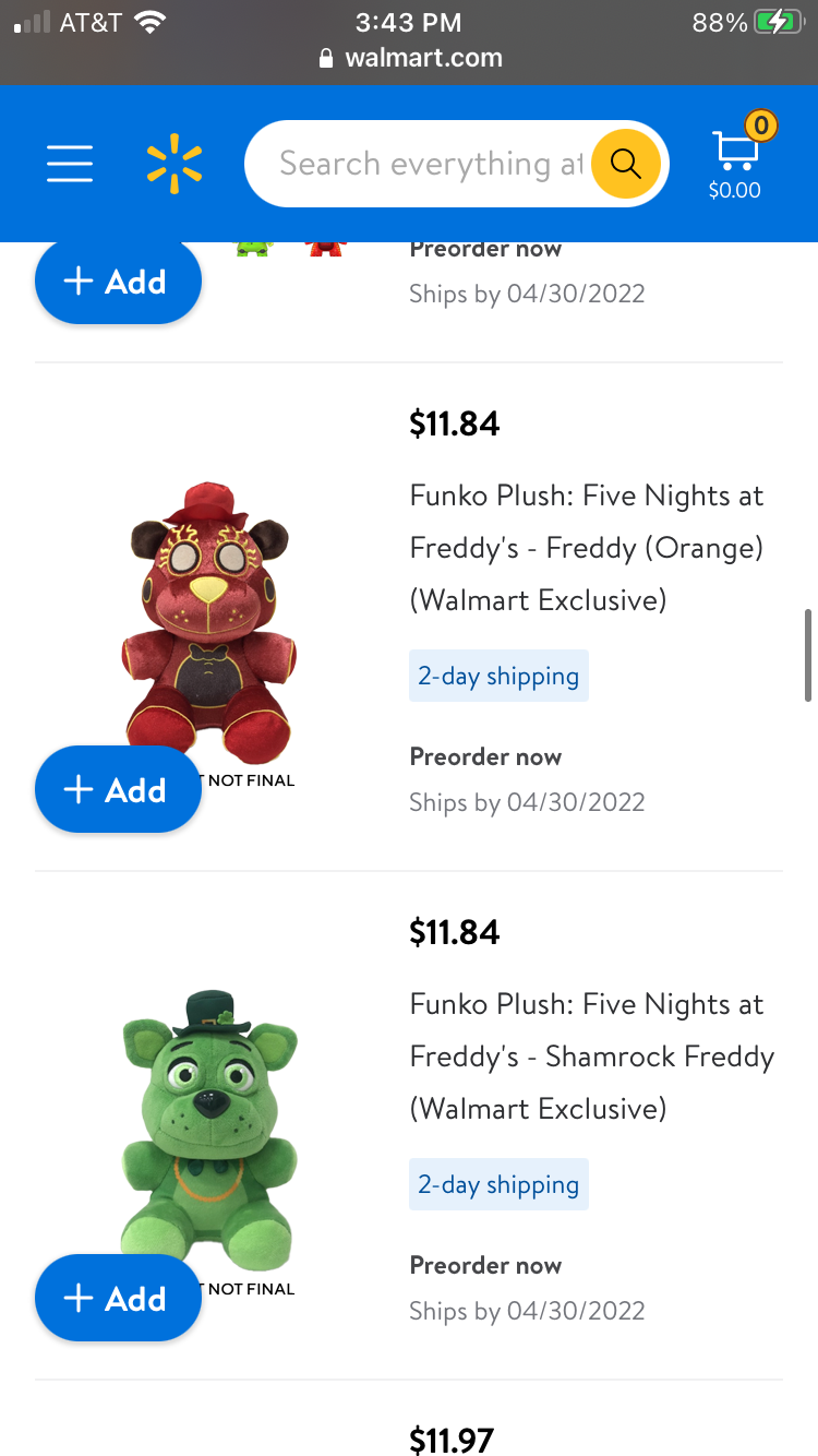 Funko Plush: Five Nights at Freddy's - Shamrock Freddy (Walmart Exclusive)