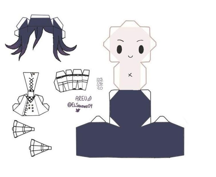 Схемы бумажных фигурок джоджо