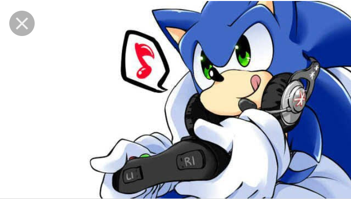 Sonic jogando vídeo game e ouvindo musica??