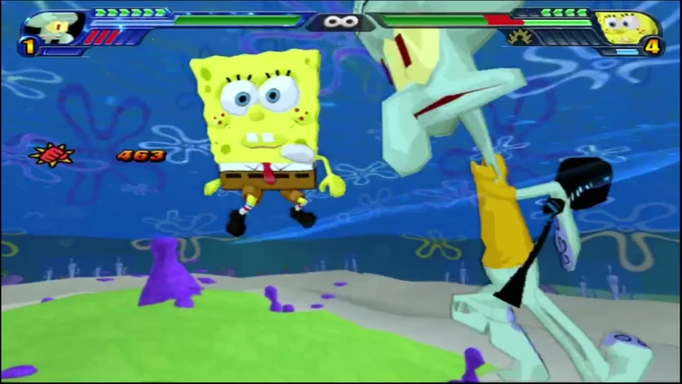Squidward VS SpongeBob | DBZ Tenkaichi 3 MOD