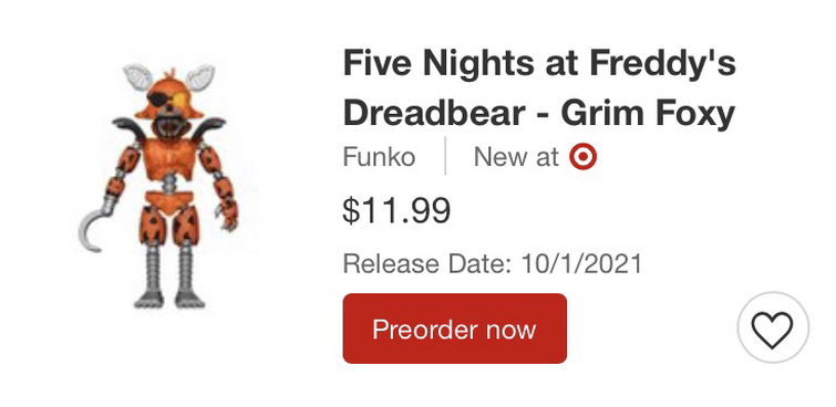  Funko Pop! Five Nights at Freddy's Dreadbear Action