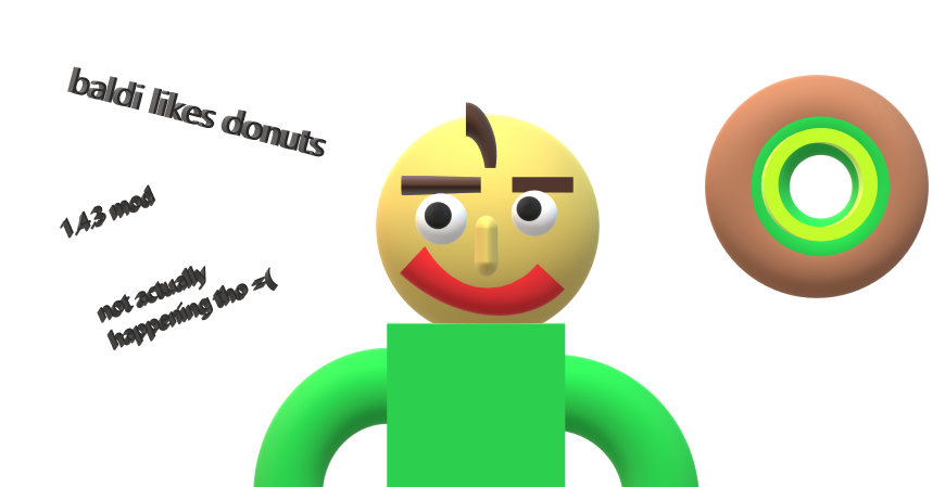 Recreation Of Baldi In Paint 3d Better Version Fandom - evil donut baldis basics roblox wiki fandom