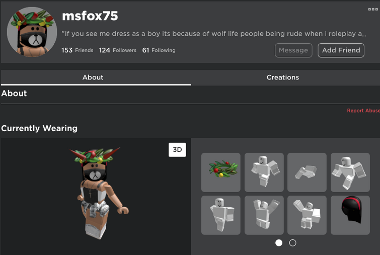This Was My Old Roblox Account Also Me Roasting My Old Account Really Badly Fandom - roblox wolves life horned wolf