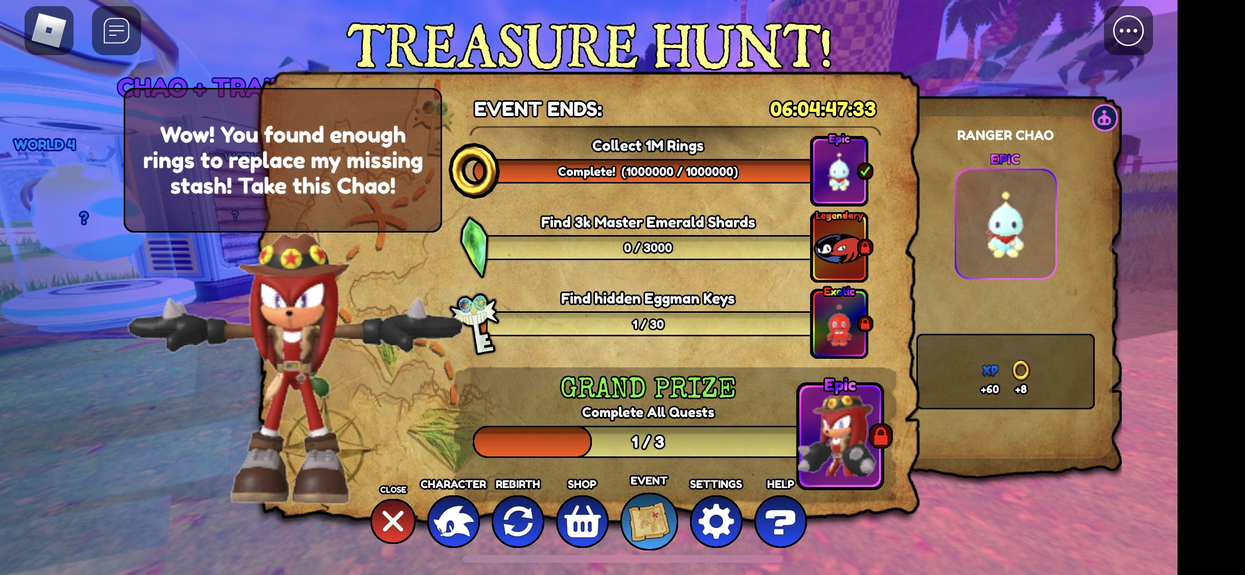 Wow! You found the T-Posing Treasure Hunter Knuckles! | Fandom