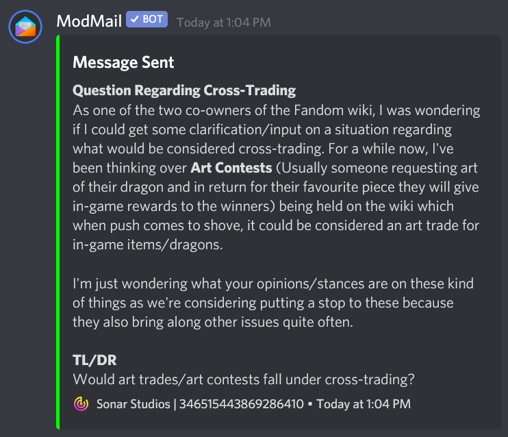 Updated Clarification on CrossTrading Fandom