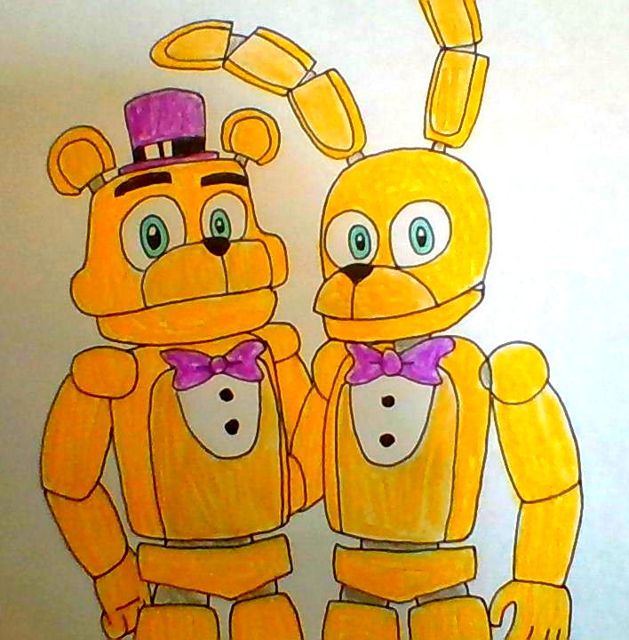 Spring Bonnie and Fredbear!  Fnaf drawings, Fnaf, Fnaf art