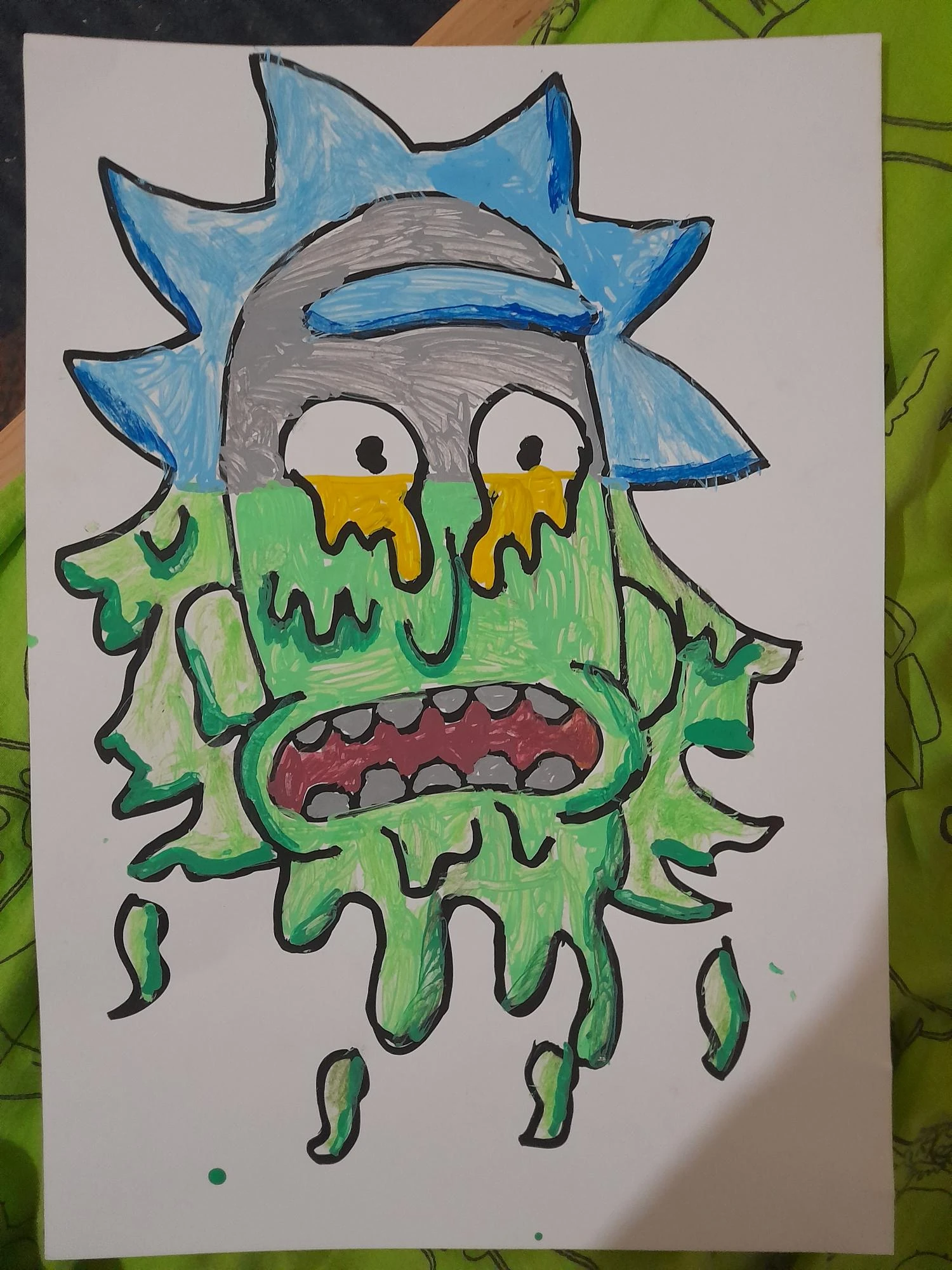 My Posca pen drawing of Rick (drip effect) | Fandom