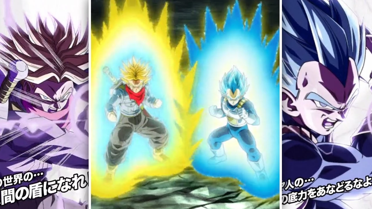 New DokkanFest LR FatherSon Galick Gun Vegeta and Trunks Super