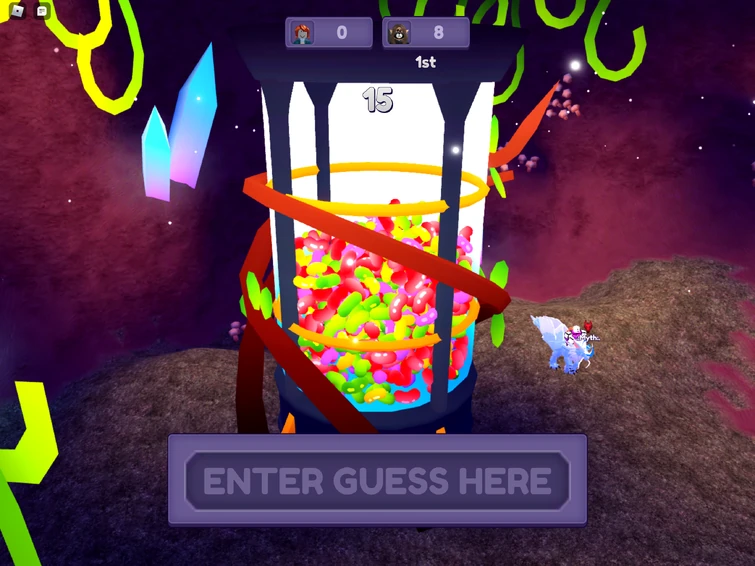 So I glitched into the jellybean guesser game Fandom