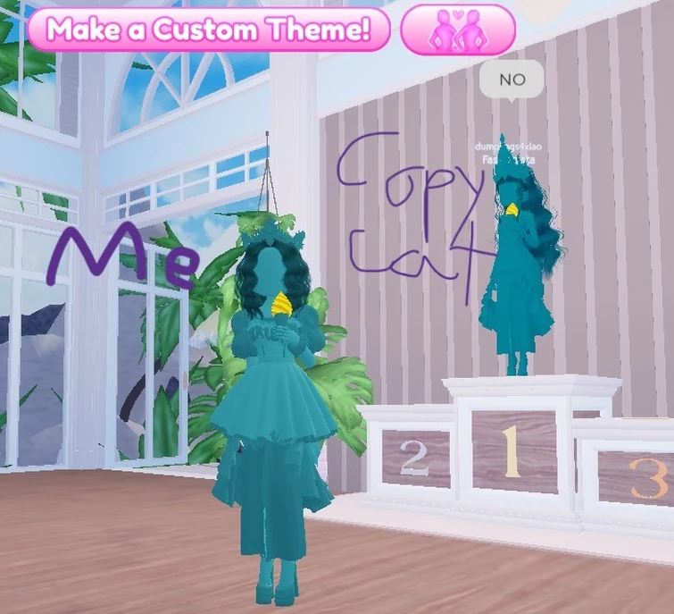 when someone copies you and gets 1st, even tho their outfit wasn’t 