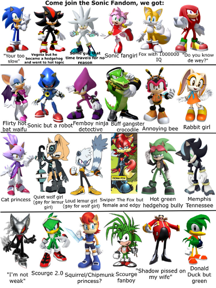 My wife guesses the names of Sonic Characters : r/SonicTheHedgehog