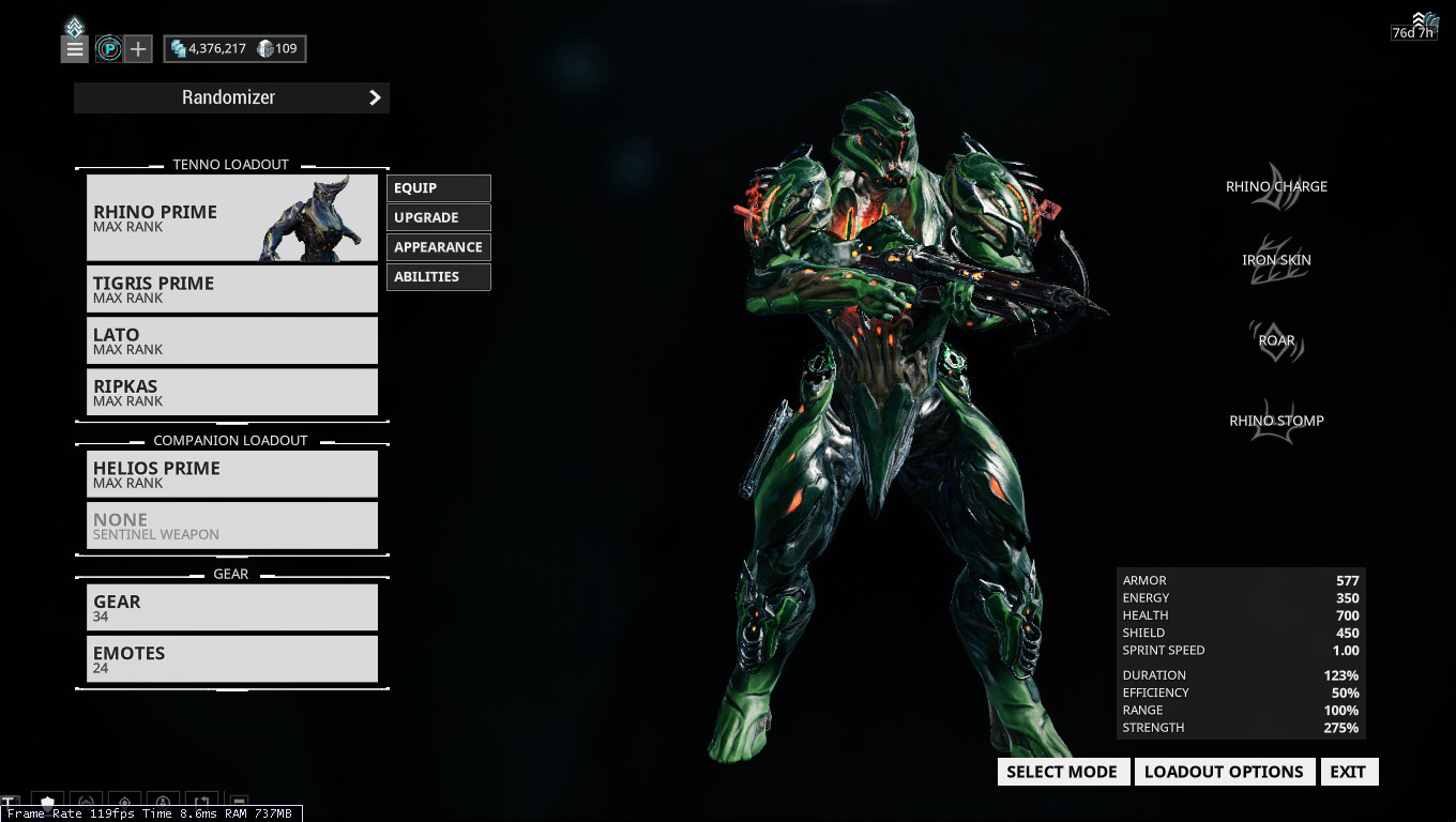 Just got my rhino prime looking on good ways to customize him Fandom