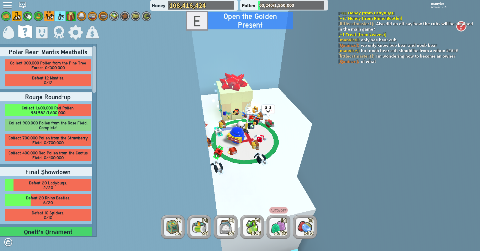 Roblox Bee Swarm Simulator Present