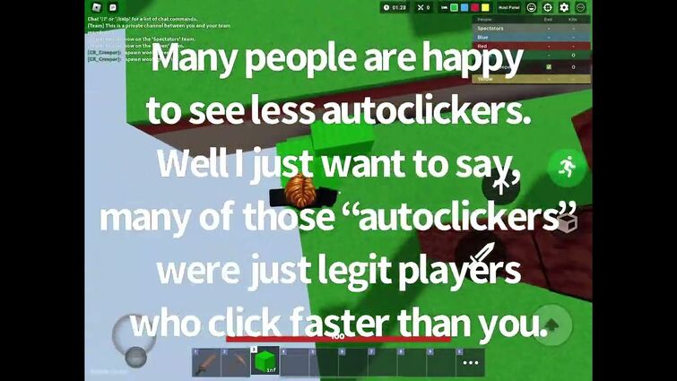 One Tap vs Autoclicker: Who Will Win? (Roblox Bedwars) 