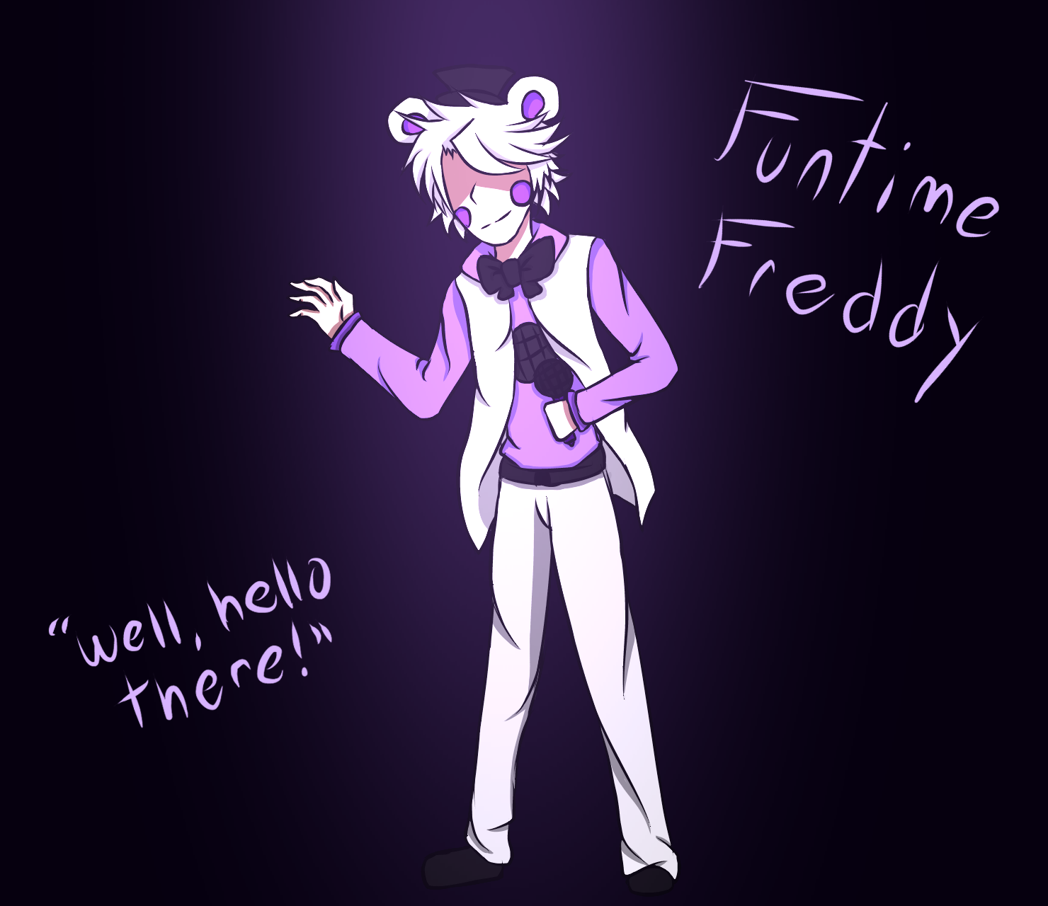 Hello there (FNAF Fanart)  Fnaf, Purple guy, Anime fnaf