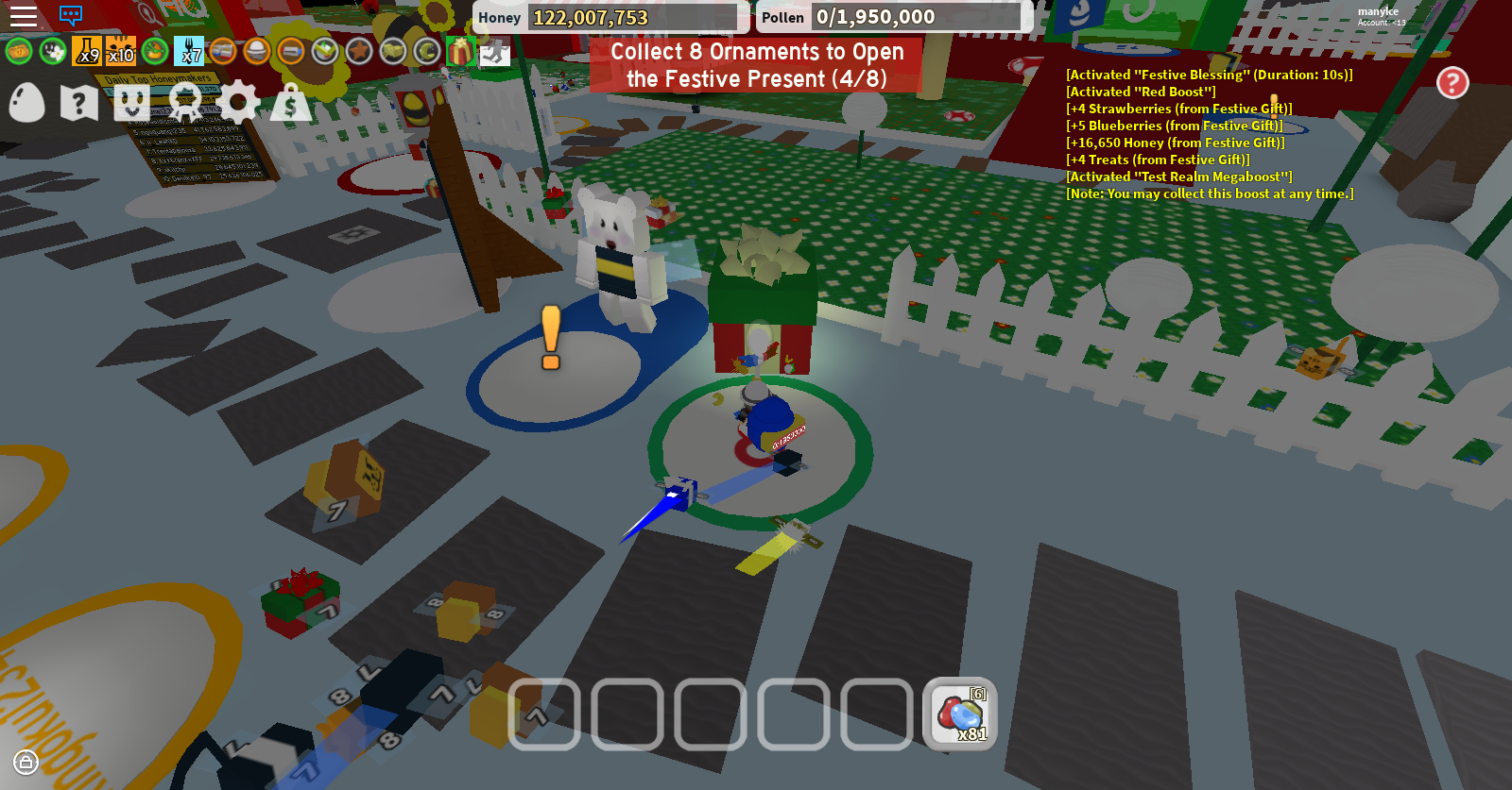 new christmas update supreme sprout roblox bee swarm