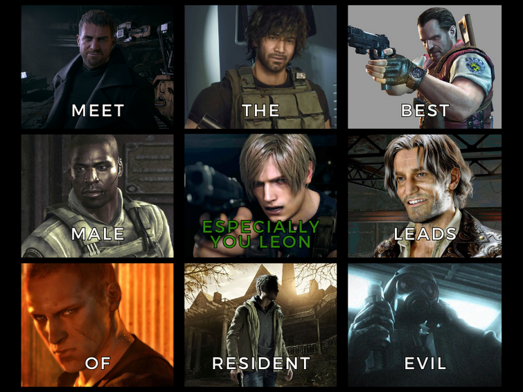 Albert Wesker, Chris Redfield, Leon S. Kennedy and Jack Krauser //  Biohazard // Resident Evil