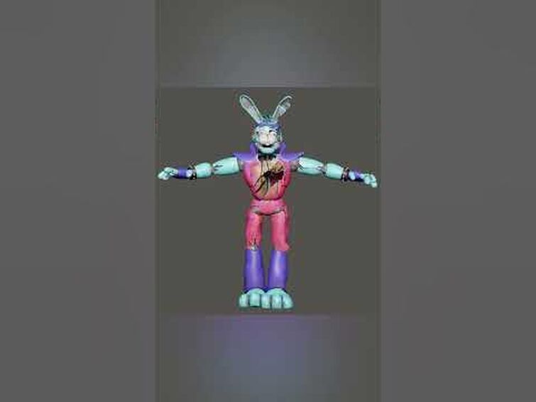 FNAF Security Breach Ruin DLC UNUSED GLAMROCK BONNIE MODEL