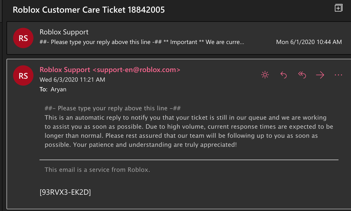 What Is Roblox Customer Care Ticket