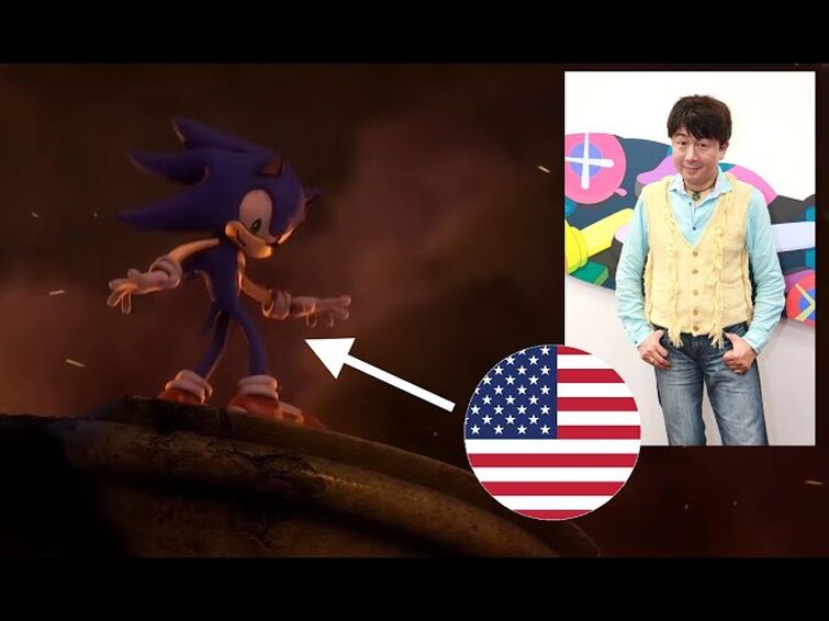 Sonic but Junichi Kanemaru voices the English Dub (AI)
