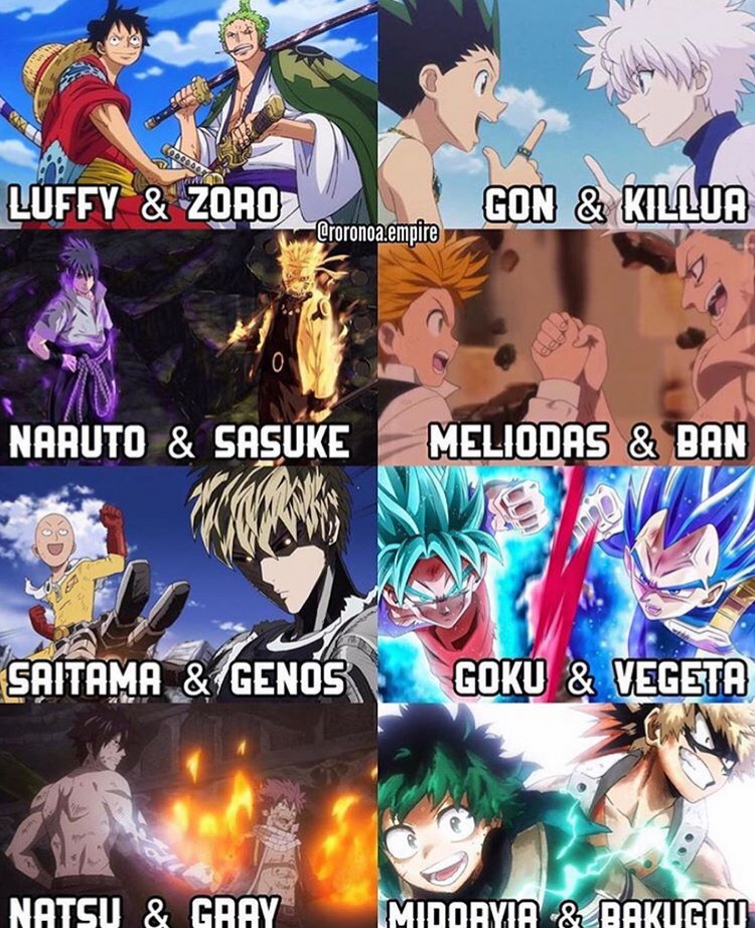 Which is Better: Sasuke, Vegeta or Zoro