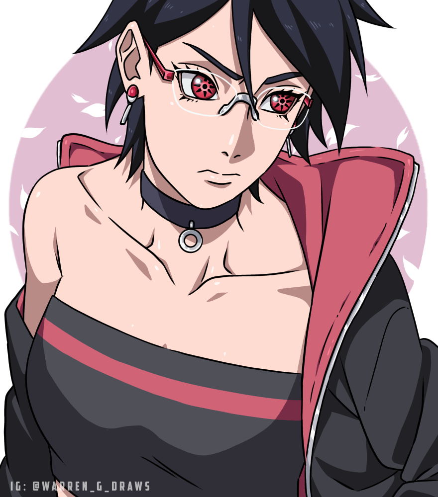 Uchiha Sarada time skip design by me. What do you guys think ? : r/Boruto