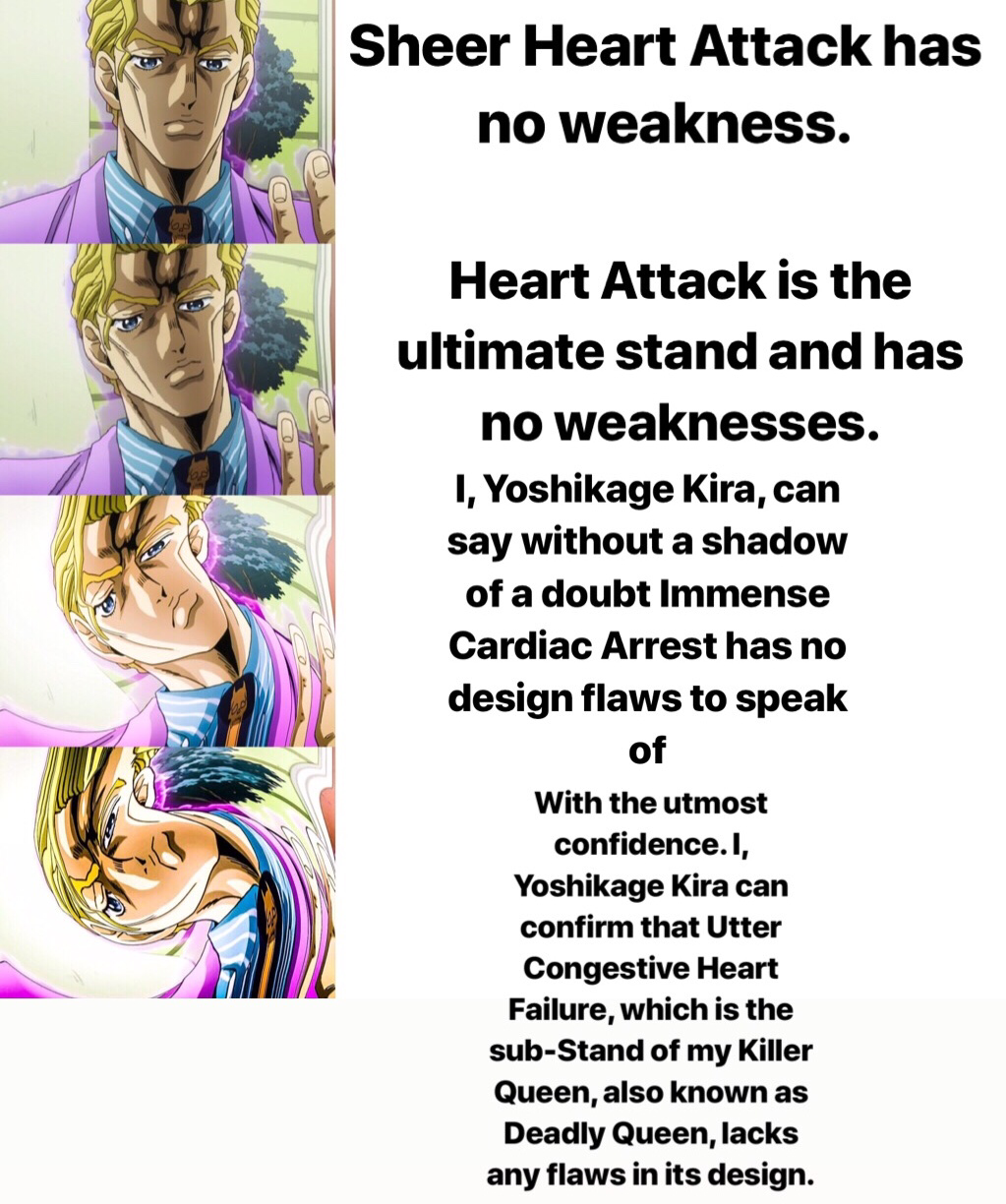 Jojo Sheer Heart Attack Memes