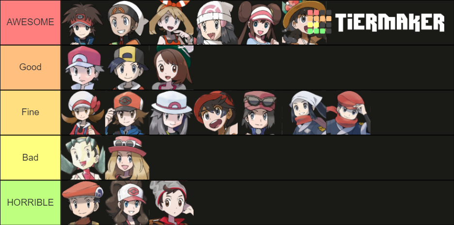 Aurora (lola relapse) @SpectralAurora_ Pokemon protag tier list