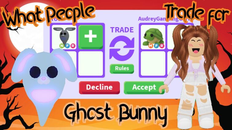 Ghost Bunny, Trade Roblox Adopt Me Items