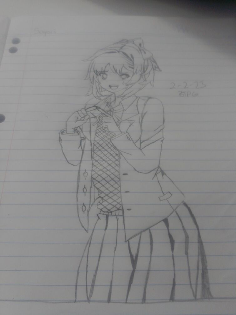 Sayori drawing I did on kleki in school yesterday
