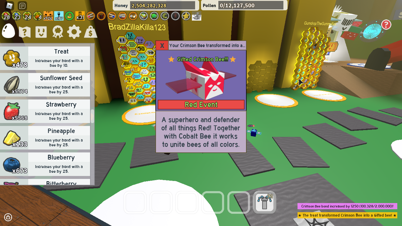 Final Onett Quest Complete Gifted Cobalt Crimson Bees Roblox - 2x new codes secret royal jelly locations roblox bee